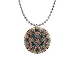 Floral Flora Flower Flowers Nature Pattern 1  Button Necklace by Grandong