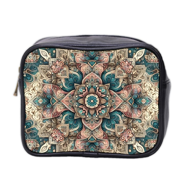 Floral Flora Flower Flowers Nature Pattern Mini Toiletries Bag (Two Sides)