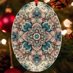 Floral Flora Flower Flowers Nature Pattern Uv Print Acrylic Ornament Oval by Grandong