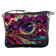 Human Eye Pattern Messenger Bag by Grandong