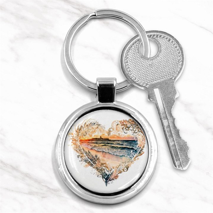 Mandalas-1084082 Ai-generated-7899053 Key Chain (Round)