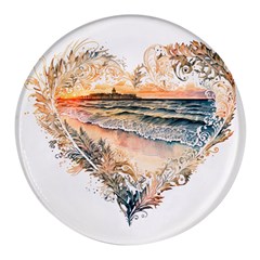 Mandalas-1084082 Ai-generated-7899053 Round Glass Fridge Magnet (4 Pack)