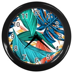 Leaves-3923413 Wall Clock (black)