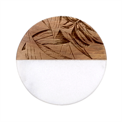 Leaves-3923413 Classic Marble Wood Coaster (round) 