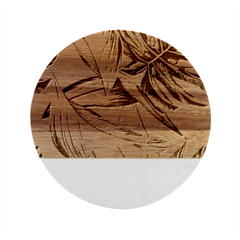 Leaves-3923413 Marble Wood Coaster (round)