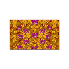 Blooming Flowers Of Orchid Paradise Sticker (rectangular) by pepitasart