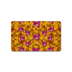 Blooming Flowers Of Orchid Paradise Magnet (name Card) by pepitasart