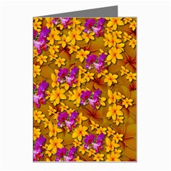 Blooming Flowers Of Orchid Paradise Greeting Card by pepitasart