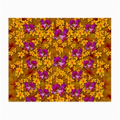 Blooming Flowers Of Orchid Paradise Small Glasses Cloth (2 Sides) by pepitasart