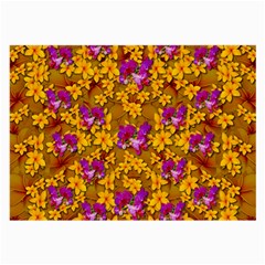 Blooming Flowers Of Orchid Paradise Large Glasses Cloth (2 Sides) by pepitasart