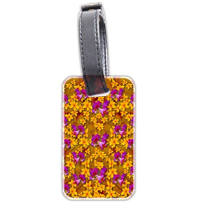 Blooming Flowers Of Orchid Paradise Luggage Tag (two sides)