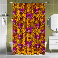 Blooming Flowers Of Orchid Paradise Shower Curtain 48  X 72  (small)  by pepitasart