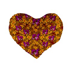 Blooming Flowers Of Orchid Paradise Standard 16  Premium Heart Shape Cushions by pepitasart