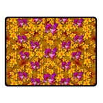 Blooming Flowers Of Orchid Paradise Two Sides Fleece Blanket (Small) 45 x34  Blanket Back