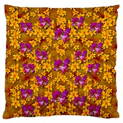 Blooming Flowers Of Orchid Paradise Standard Premium Plush Fleece Cushion Case (one Side) by pepitasart