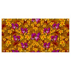 Blooming Flowers Of Orchid Paradise Banner And Sign 8  X 4  by pepitasart