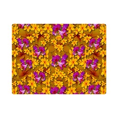 Blooming Flowers Of Orchid Paradise Premium Plush Fleece Blanket (mini) by pepitasart