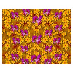 Blooming Flowers Of Orchid Paradise Premium Plush Fleece Blanket (medium) by pepitasart