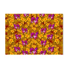 Blooming Flowers Of Orchid Paradise Crystal Sticker (a4) by pepitasart