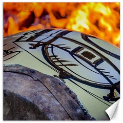 Candombe Drum Being Tempering At Street Closeup Shot Canvas 12  X 12  by dflcprintsclothing