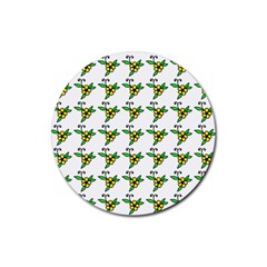 Pattern Design  Rubber Round Coaster (4 Pack) by lipli