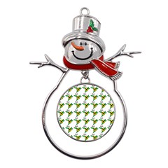 Pattern Design  Metal Snowman Ornament by lipli