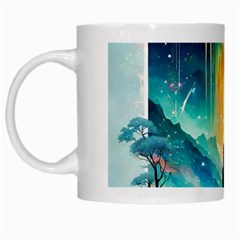 Starry Night Wanderlust: A Whimsical Adventure White Mug by stine1