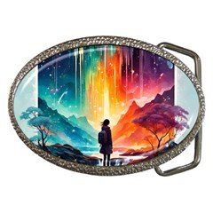 Starry Night Wanderlust: A Whimsical Adventure Belt Buckles