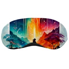 Starry Night Wanderlust: A Whimsical Adventure Sleep Mask by stine1