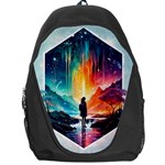 Starry Night Wanderlust: A Whimsical Adventure Backpack Bag Front