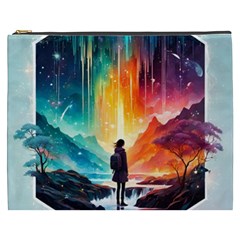 Starry Night Wanderlust: A Whimsical Adventure Cosmetic Bag (xxxl) by stine1