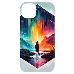 Starry Night Wanderlust: A Whimsical Adventure Iphone 14 Plus Black Uv Print Case by stine1