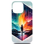 Starry Night Wanderlust: A Whimsical Adventure iPhone 14 Pro Max Black UV Print Case Front