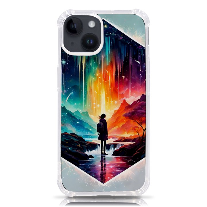 Starry Night Wanderlust: A Whimsical Adventure iPhone 14 TPU UV Print Case