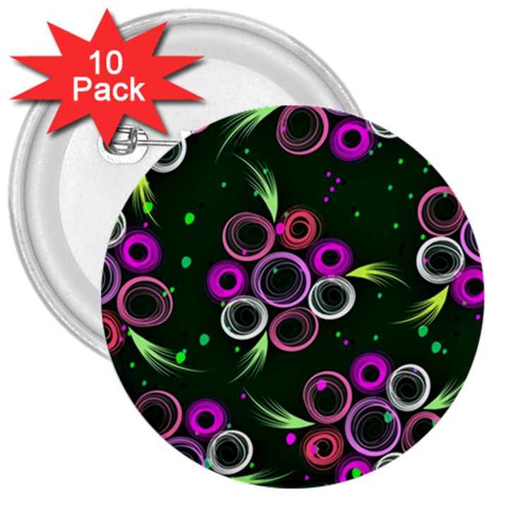 Floral-5522380 3  Buttons (10 pack) 