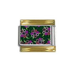 Floral-5522380 Gold Trim Italian Charm (9mm) by lipli