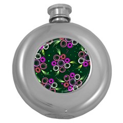 Floral-5522380 Round Hip Flask (5 Oz) by lipli