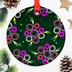 Floral-5522380 Round Ornament (two Sides)