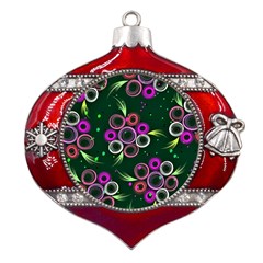 Floral-5522380 Metal Snowflake And Bell Red Ornament