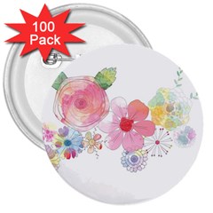 Flower-2342706 3  Buttons (100 Pack)  by lipli