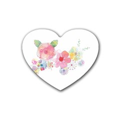 Flower-2342706 Rubber Coaster (heart) by lipli