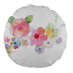 Flower-2342706 Large 18  Premium Round Cushions by lipli