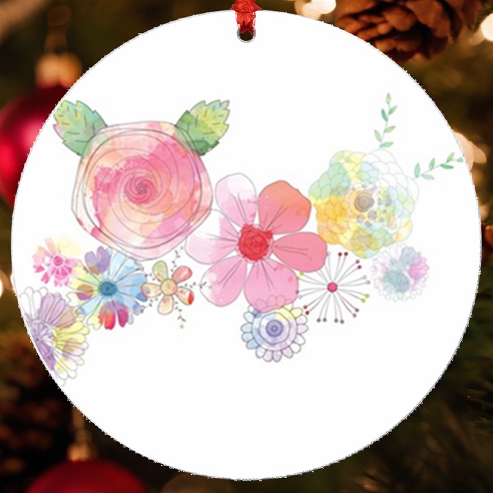 Flower-2342706 UV Print Acrylic Ornament Round