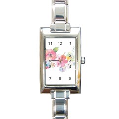 Flower-2342706 Rectangle Italian Charm Watch by lipli