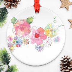 Flower-2342706 Ornament (round) by lipli