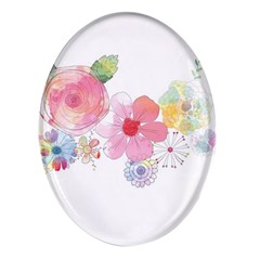 Flower-2342706 Oval Glass Fridge Magnet (4 Pack) by lipli