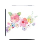 Flower-2342706 Square Metal Box (Black) Front