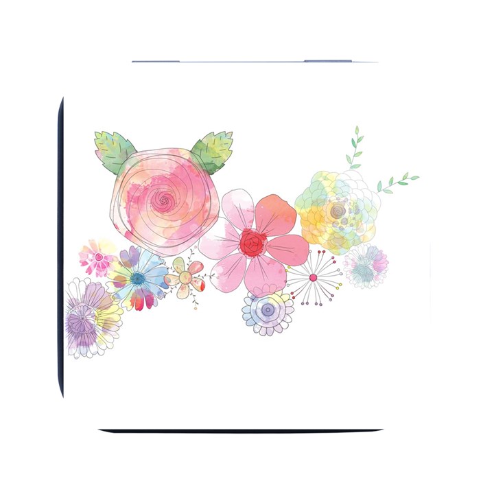 Flower-2342706 Square Metal Box (Black)