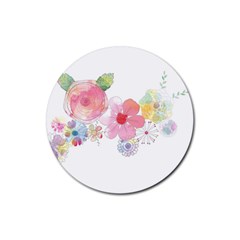 Flower-2342706 Rubber Coaster (round) by lipli