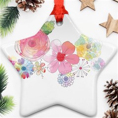 Flower-2342706 Star Ornament (two Sides) by lipli